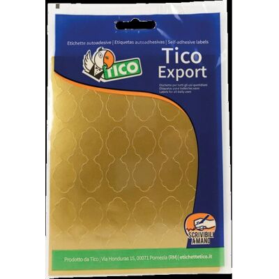 Tico E-GL-4818 Gold Ovale Selbstklebende Etiketten - Selbstklebende Etiketten Tico E-GL-4818 Gold Ovale Selbstklebende Etiketten - Selbstklebende Etiketten