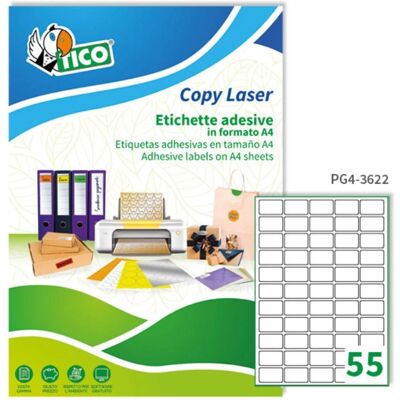 Tico White Glossy Round Labels - Diameter 36 mm - Pack of 100 Tico White Glossy Round Labels - Diameter 36 mm - Pack of 100