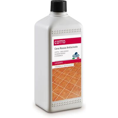 GUBRA - Cera Rossa Antiscivolo Liquida Cotto 1000 ml - Cera per pavimenti GUBRA - Cera Rossa Antiscivolo Liquida Cotto 1000 ml - Cera per pavimenti