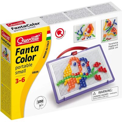 Jeu de Panneau de Clous Portable Fantacolor Quercetti - 0924 - Publicité Jeu de Panneau de Clous Portable Fantacolor Quercetti - 0924 - Publicité