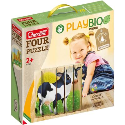 Brinquedo Educativo Quercetti - Modelo 80712 - Quebra-cabeça de Madeira para Crianças Brinquedo Educativo Quercetti - Modelo 80712 - Quebra-cabeça de Madeira para Crianças