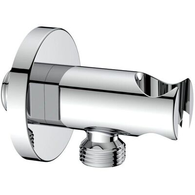 IDROBRIC Rubinetto rotondo in ottone cromato con supporto - Rubinetto IDROBRIC Rubinetto rotondo in ottone cromato con supporto - Rubinetto
