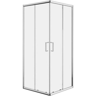 IDRO-BRIC Box Doccia Quadrato - Vetro 4mm, Alluminio Cromato IDRO-BRIC Box Doccia Quadrato - Vetro 4mm, Alluminio Cromato