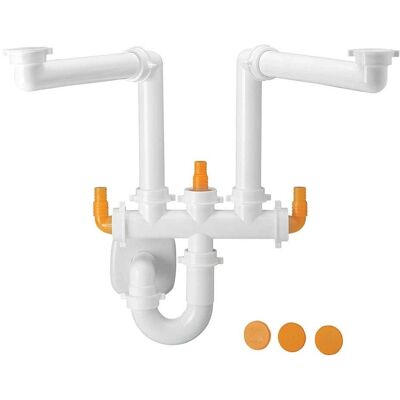 IDROBRIC - Sifone lavabo cucina - Risparmio spazio 2 vie PVC IDROBRIC - Sifone lavabo cucina - Risparmio spazio 2 vie PVC