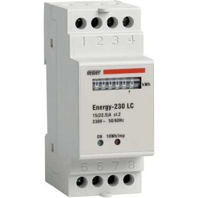 Vemer Energy 230 Monofase Energy Meter - 2 Modules DIN Vemer Energy 230 Monofase Energy Meter - 2 Modules DIN