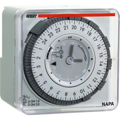 VEMER VP884100 Timer Elettromeccanico - 96 Canali, Riserva 100h, Montaggio a Parete/DIN VEMER VP884100 Timer Elettromeccanico - 96 Canali, Riserva 100h, Montaggio a Parete/DIN