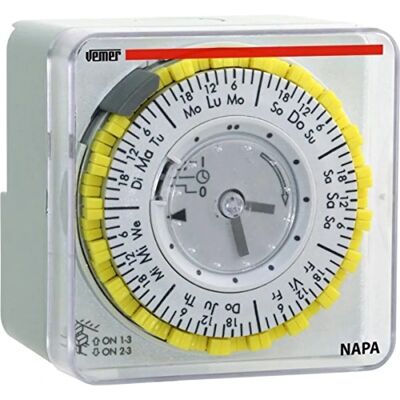 VEMER VP885800 - Temporizador semanal elétrico - Cinza VEMER VP885800 - Temporizador semanal elétrico - Cinza