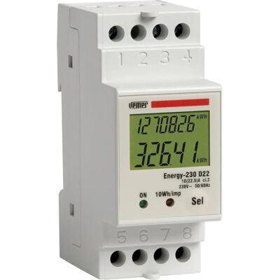 VEMER Energy-230 d22 Compteur d'énergie monophasé - Compteur d'énergie VEMER Energy-230 d22 Compteur d'énergie monophasé - Compteur d'énergie