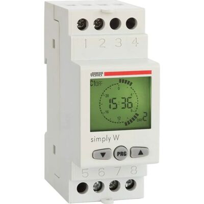 VEMER VE513800 Cyfrowy Timer/Przełącznik - 2 Moduły - Jasnoszary - Cyfrowy Timer VEMER VE513800 Cyfrowy Timer/Przełącznik - 2 Moduły - Jasnoszary - Cyfrowy Timer