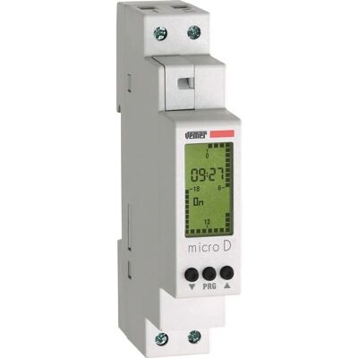VEMER VE758100 Timer digital - Micro, Cinza Claro, 230V VEMER VE758100 Timer digital - Micro, Cinza Claro, 230V