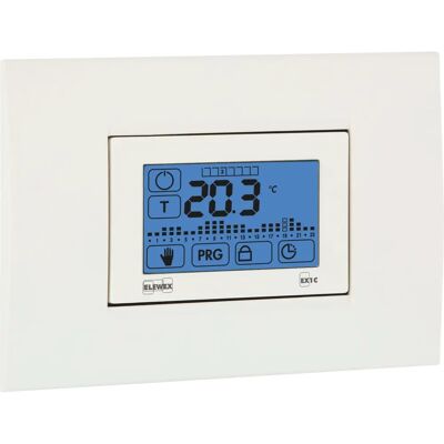 VEMER VE770100 EX.1C - Termostato - Pantalla táctil, Programación semanal, Con pilas VEMER VE770100 EX.1C - Termostato - Pantalla táctil, Programación semanal, Con pilas