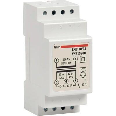 VEMER VN315800 Transformador de Segurança Modular, 230V/12-24V VEMER VN315800 Transformador de Segurança Modular, 230V/12-24V