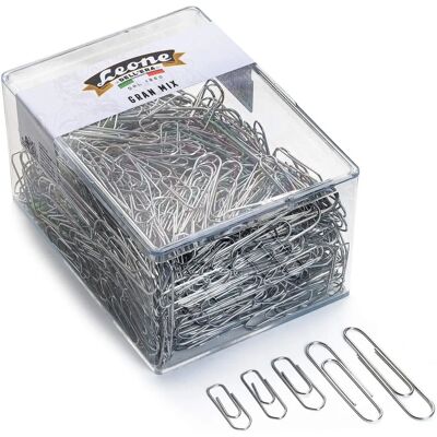 Leone Dell’era Zinkbelagda gemclips - 6 storlekar - Kontorsmaterial Leone Dell’era Zinkbelagda gemclips - 6 storlekar - Kontorsmaterial
