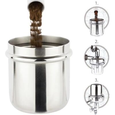 Motta Zilveren Koffie Doseercontainer - Koffie Accessoire Motta Zilveren Koffie Doseercontainer - Koffie Accessoire