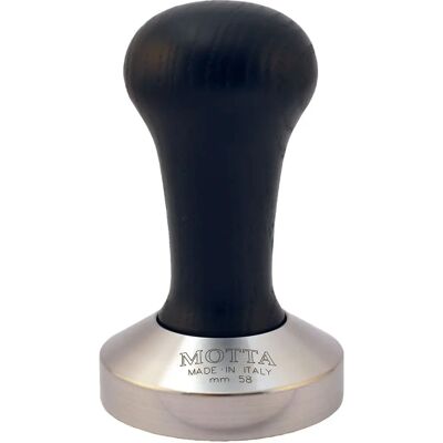 Tamper en acier inoxydable avec manche en bois - Motta - Publicité Tamper en acier inoxydable avec manche en bois - Motta - Publicité