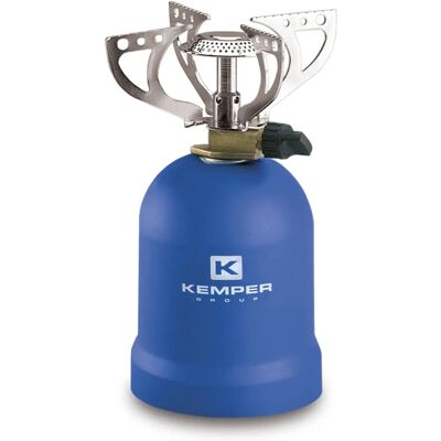 Estufa de gas Kemper - 4 soportes - 1200W - Azul - Equipo de camping Estufa de gas Kemper - 4 soportes - 1200W - Azul - Equipo de camping