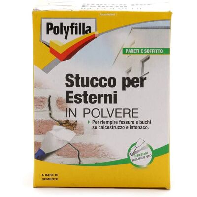 Polyfilla 1kg Stucco Esterno Bianco - Polvere per Facciate Polyfilla 1kg Stucco Esterno Bianco - Polvere per Facciate