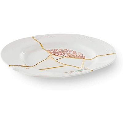 Piatto Kintsugi di Seletti - Bianco - Oro 24K - Piatti da cena Piatto Kintsugi di Seletti - Bianco - Oro 24K - Piatti da cena