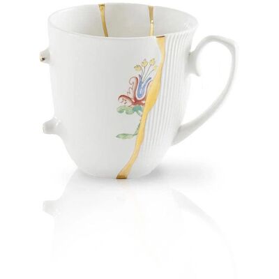 Seletti Marcantonio Tasse Kintsugi en Porcelaine Blanche - Mug, Assiette, Plateau - Collection de Designer - Publicité Seletti Marcantonio Tasse Kintsugi en Porcelaine Blanche - Mug, Assiette, Plateau - Collection de Designer - Publicité