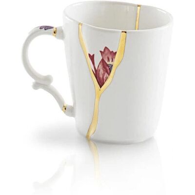 Mug Seletti Kintsugi - Céramique Blanche - 8,5cm - 9cm - Mug, Porcelaine, Or - Designer Marcantonio - Type de Produit - Publicité Mug Seletti Kintsugi - Céramique Blanche - 8,5cm - 9cm - Mug, Porcelaine, Or - Designer Marcantonio - Type de Produit - Publicité
