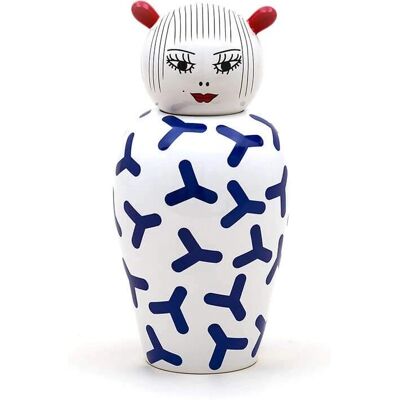 Vase Zoé de Seletti - Porcelaine Bleue - Décor Moderne - Publicité Vase Zoé de Seletti - Porcelaine Bleue - Décor Moderne - Publicité