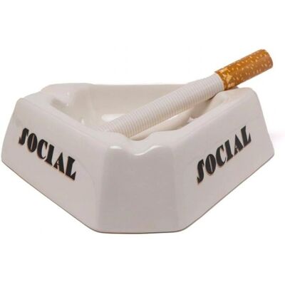 Seletti Centre de table en porcelaine - Social Smoker - Blanc - Décoration intérieure - Publicité Seletti Centre de table en porcelaine - Social Smoker - Blanc - Décoration intérieure - Publicité