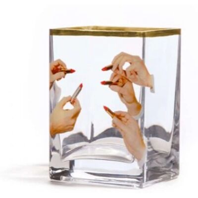 Seletti Modello 14123 - Vaso Quadrato Lipsticks - Decorazione Surreale Seletti Modello 14123 - Vaso Quadrato Lipsticks - Decorazione Surreale