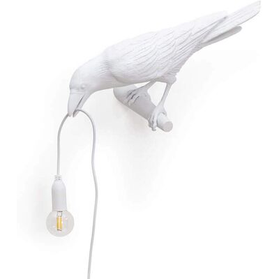 Applique Murale en Résine Blanche Seletti - Oiseau Regardant à Gauche - Décoration Intérieure Applique Murale en Résine Blanche Seletti - Oiseau Regardant à Gauche - Décoration Intérieure