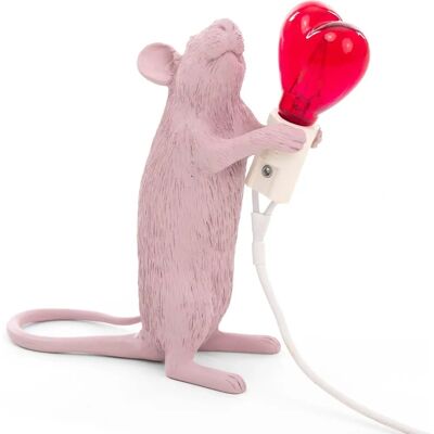 Lampada da tavolo in resina Mouse Love Seletti - Edizione limitata romantica Lampada da tavolo in resina Mouse Love Seletti - Edizione limitata romantica