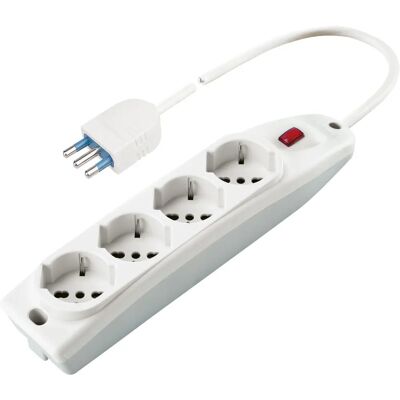 Extension électrique Poly Pool PP0421 - 4 prises 1,5m Blanc - Publicité Extension électrique Poly Pool PP0421 - 4 prises 1,5m Blanc - Publicité