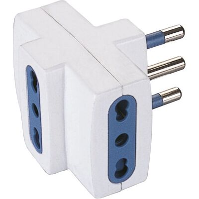 Poly Pool PP0452 Adattatore Spina - Tipo L - Universale - Blu e Bianco Poly Pool PP0452 Adattatore Spina - Tipo L - Universale - Blu e Bianco