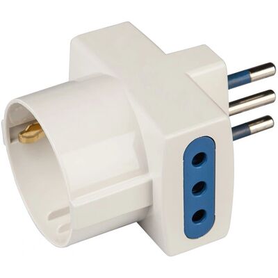 Adaptateur de Prise Électrique Poly Pool PP0467 - Type L, Type F - Publicité Adaptateur de Prise Électrique Poly Pool PP0467 - Type L, Type F - Publicité