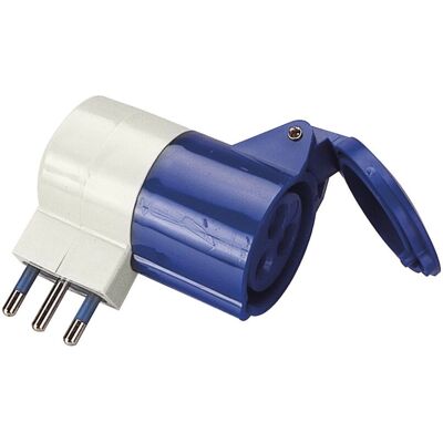 Adapter wtyczki przemysłowej Poly Pool PP0640S - 16A, IP20, Niebieski Adapter wtyczki przemysłowej Poly Pool PP0640S - 16A, IP20, Niebieski
