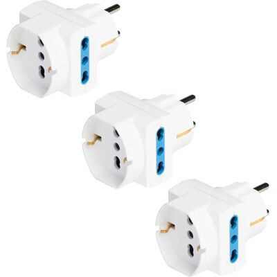 POLY POOL - polypool 3 Stekkeradapter Duitse Schuko en Italiaanse stekker 16A 2P+T 2 stopcontacten, 10-16A 2P+T 1 stopcontact - Elektrisch adapter POLY POOL - polypool 3 Stekkeradapter Duitse Schuko en Italiaanse stekker 16A 2P+T 2 stopcontacten, 10-16A 2P+T 1 stopcontact - Elektrisch adapter