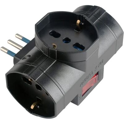 Adaptateur de prise multisize - Poly Pool PP2385.1X - Italienne & Schuko 10/16A Adaptateur de prise multisize - Poly Pool PP2385.1X - Italienne & Schuko 10/16A