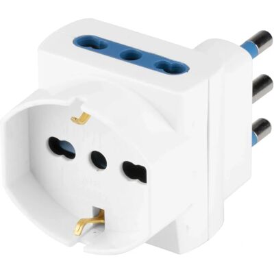 Adaptador compacto Poly Pool PP2368S - Tomadas italianas e alemãs Adaptador compacto Poly Pool PP2368S - Tomadas italianas e alemãs