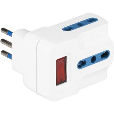 Adaptateur de prise POLY POOL PP2387 - Petit 10A, 3 prises bipolaires - Norme italienne Adaptateur de prise POLY POOL PP2387 - Petit 10A, 3 prises bipolaires - Norme italienne
