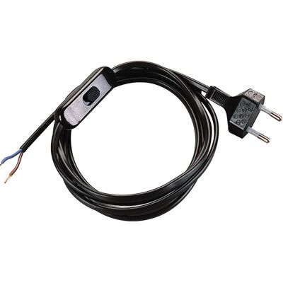 POLY POOL Cabo de Alimentação PP0372 - 1,5m Preto Interruptor POLY POOL Cabo de Alimentação PP0372 - 1,5m Preto Interruptor
