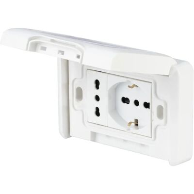 Zestaw podwójnych wodoodpornych gniazdek POLY POOL PP6097X na zewnątrz Zestaw podwójnych wodoodpornych gniazdek POLY POOL PP6097X na zewnątrz