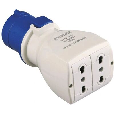 Adapter przemysłowy Poly Pool - IP20, 16A, Niebieski Adapter przemysłowy Poly Pool - IP20, 16A, Niebieski