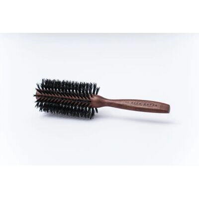Acca Kappa Mogano Kotibè Hairbrush - Round, Wild boar bristles, Heat-resistant nylon Acca Kappa Mogano Kotibè Hairbrush - Round, Wild boar bristles, Heat-resistant nylon