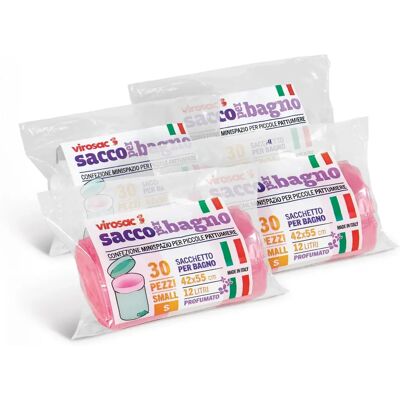 Set di sacchetti bagno Virosac - 120 pezzi, bianco e rosa, 42x55cm Set di sacchetti bagno Virosac - 120 pezzi, bianco e rosa, 42x55cm