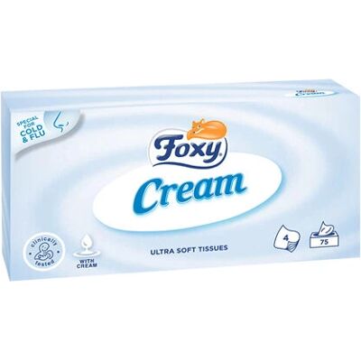 Foxy Crema Facial Pañuelos 75 Uds - Tissues Foxy Crema Facial Pañuelos 75 Uds - Tissues