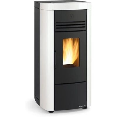 Poêle à pellets Angela Evo de La Nordica - Noir & Blanc - Écologique - 8kW - Publicité Poêle à pellets Angela Evo de La Nordica - Noir & Blanc - Écologique - 8kW - Publicité