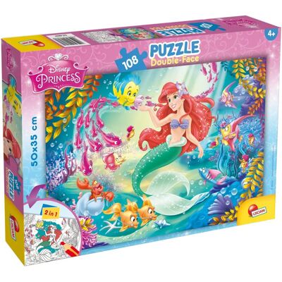 Puzzle Lisciani - Double Face 108 Pièces - La Petite Sirène Puzzle Lisciani - Double Face 108 Pièces - La Petite Sirène