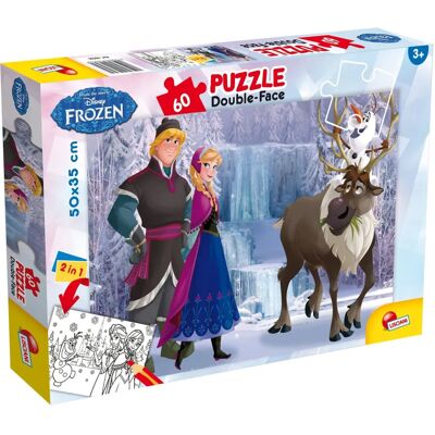 Puzzle Double Face Frozen - 60 Pièces - Publicité Puzzle Double Face Frozen - 60 Pièces - Publicité