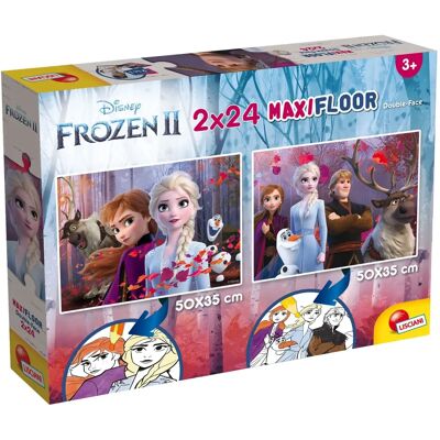 Disney Frozen puzzle - 2 x 24 - Kétoldalas a felépítéshez és festéshez Disney Frozen puzzle - 2 x 24 - Kétoldalas a felépítéshez és festéshez