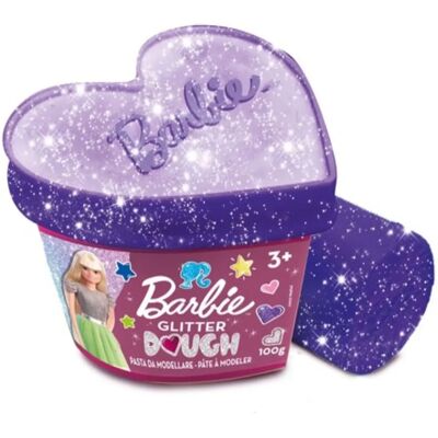 Pasta Glitter Barbie - Gioco Creativo a Forma di Cuore Pasta Glitter Barbie - Gioco Creativo a Forma di Cuore