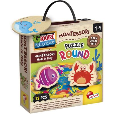 Lisciani Montessori Puzzle Rond Mer - 6 Pièces en Bois Lisciani Montessori Puzzle Rond Mer - 6 Pièces en Bois