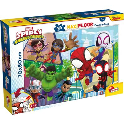 Lisciani 99726 Puzzle Multicolore Spidey Double Face - Puzzle de 24 pièces - Publicité Lisciani 99726 Puzzle Multicolore Spidey Double Face - Puzzle de 24 pièces - Publicité